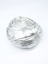Christian Dior Metallic Silver Turban Accessory arcadeshops.com