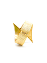 Hattie Carnegie Faux Jade Bipass Clamp Bracelet Accessory arcadeshops.com