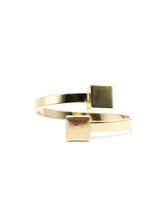 Goldtone Square Bypass Bangle Accessory arcadeshops.com