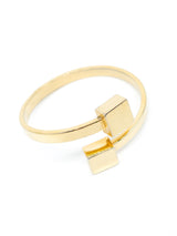 Goldtone Square Bypass Bangle Accessory arcadeshops.com