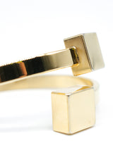 Goldtone Square Bypass Bangle Accessory arcadeshops.com