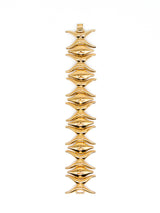 Goldtone Sculpted Link Bracelet Accessory arcadeshops.com