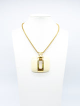 Lanvin Ivory Keyhole Pendant Necklace Accessory arcadeshops.com