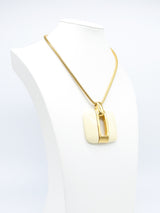 Lanvin Ivory Keyhole Pendant Necklace Accessory arcadeshops.com