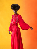 Bill Blass Fringed Jersey Gown Dress arcadeshops.com