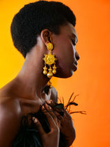 Lawrence Vrba Roman Coin Chandelier Earrings Accessory arcadeshops.com