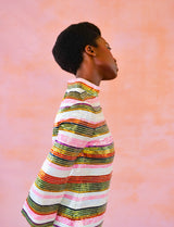 Sequin Striped Mod Dress Dress arcadeshops.com