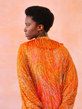 Glitter Embellished Fringed Duster Jacket arcadeshops.com