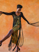 Maxi Fringe Crochet Jacket Jacket arcadeshops.com