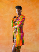 Thea Porter Rainbow Sequin Striped Jacket Jacket arcadeshops.com