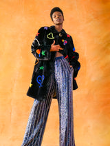 Bill Blass Pinstriped Sequin Pants Bottom arcadeshops.com