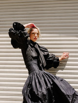 Valentino Puff Sleeve Taffeta Shirt Top arcadeshops.com