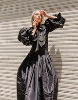 Valentino Puff Sleeve Taffeta Shirt Top arcadeshops.com