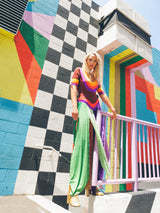 Giorgio di Sant'Angelo Rainbow Scarf Dress Dress arcadeshops.com