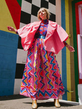 Oscar de la Renta Printed Taffeta Maxi Skirt Bottom arcadeshops.com