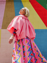 Oscar de la Renta Silk Faille Sculptural Jacket Jacket arcadeshops.com