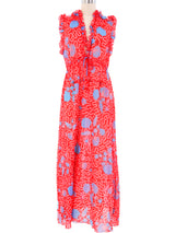 Zandra Rhodes Printed Pleated Ensemble Dress arcadeshops.com