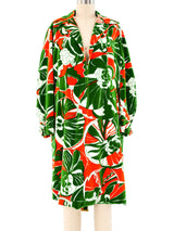 Galanos Floral Printed Velvet Dress Dress arcadeshops.com