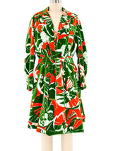 Galanos Floral Printed Velvet Dress Dress arcadeshops.com