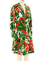 Galanos Floral Printed Velvet Dress Dress arcadeshops.com