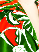 Galanos Floral Printed Velvet Dress Dress arcadeshops.com