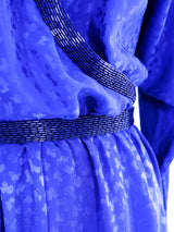 Royal Blue Embellished Silk Maxi Dress Dress arcadeshops.com