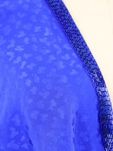 Royal Blue Embellished Silk Maxi Dress Dress arcadeshops.com
