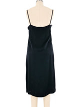 Yves Saint Laurent Black Silk Slip Dress Dress arcadeshops.com