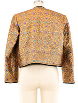 Yves Saint Laurent Metallic Brocade Cropped Jacket Jacket arcadeshops.com