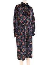 Oscar de la Renta Floral Paisley Printed Silk Dress Dress arcadeshops.com