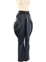 Norma Kamali Black Leather Jodhpurs Bottom arcadeshops.com