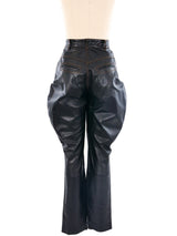 Norma Kamali Black Leather Jodhpurs Bottom arcadeshops.com