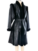 Yves Saint Laurent Shearling Leather Coat Outerwear arcadeshops.com