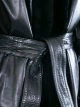 Yves Saint Laurent Shearling Leather Coat Outerwear arcadeshops.com