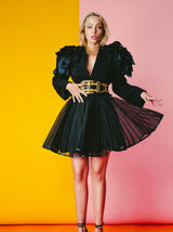 Christian Dior Accordion Pleated Mesh Skirt Bottom arcadeshops.com