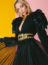 Michael Morrison Studded Embossed Leather Belt Accessory arcadeshops.com