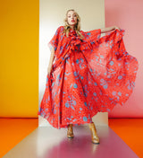Zandra Rhodes Printed Pleated Ensemble Dress arcadeshops.com