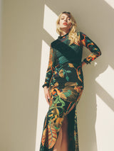 Lanvin Floral Printed Jersey Dress Dress arcadeshops.com