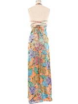 Geoffrey Beene Metallic Floral Halter Dress Dress arcadeshops.com