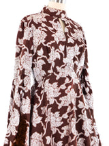 Marabou Feather Trimmed Brocade Gown Dress arcadeshops.com