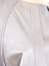 Metallic Silver Leather Maxi Dress Dress arcadeshops.com