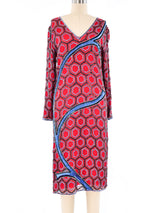 Peacock Motif Embellished Silk Dress Dress arcadeshops.com