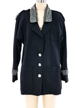 Rhinestone Studded Military Jacket Jacket arcadeshops.com