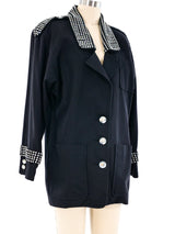 Rhinestone Studded Military Jacket Jacket arcadeshops.com