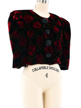 Holly's Harp Rose Printed Velvet Jacket Jacket arcadeshops.com