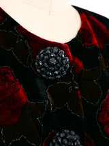Holly's Harp Rose Printed Velvet Jacket Jacket arcadeshops.com
