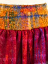 Valentino Plaid Mohair Wool Ruffled Skirt Bottom arcadeshops.com