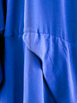 Laise Adzer Navy Silk Tunic Top arcadeshops.com