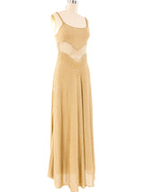 Metallic Gold Knit Tank Dress Dress arcadeshops.com