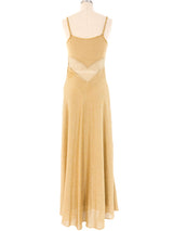 Metallic Gold Knit Tank Dress Dress arcadeshops.com